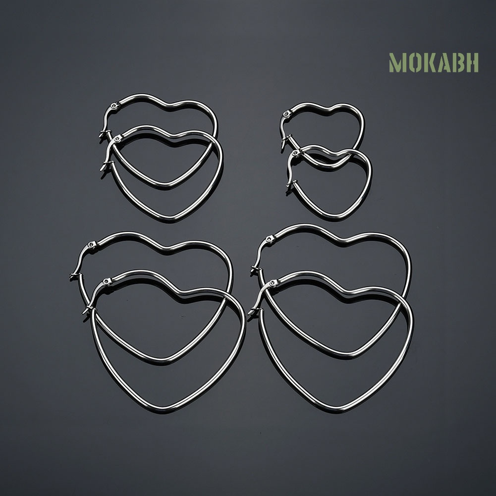 Bông Tai Hình Trái Tim Lớn Thời Trang Dành Cho Nữ