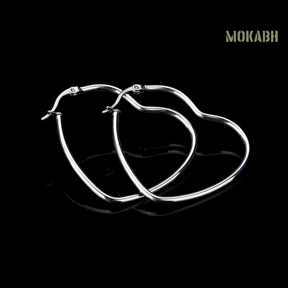 Bông Tai Hình Trái Tim Lớn Thời Trang Dành Cho Nữ