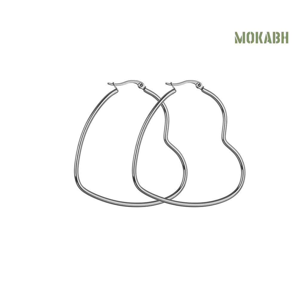 Bông Tai Hình Trái Tim Lớn Thời Trang Dành Cho Nữ