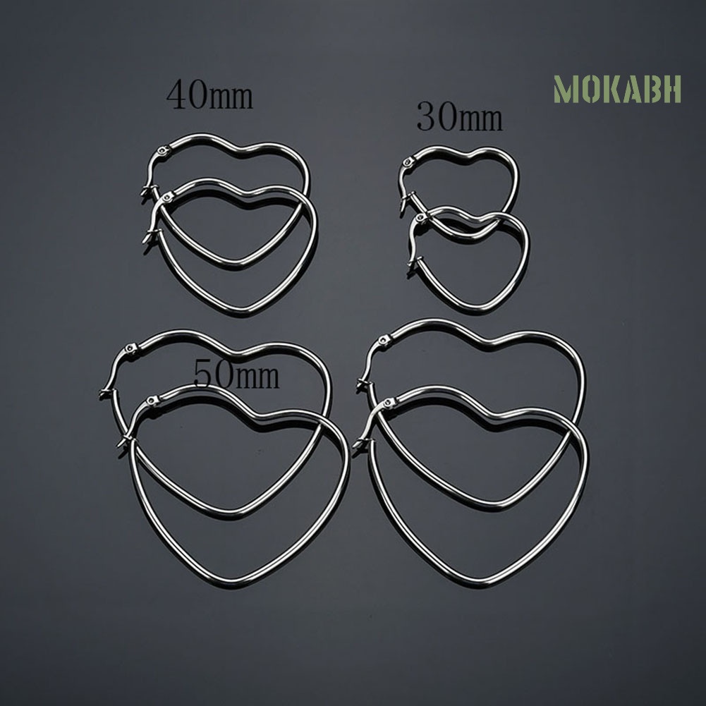 Bông Tai Hình Trái Tim Lớn Thời Trang Dành Cho Nữ