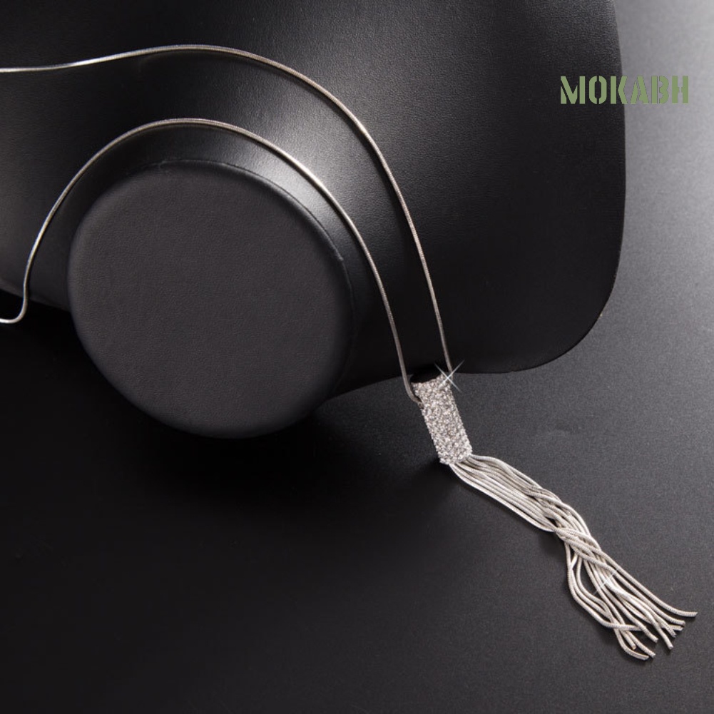 Vòng cổ Dài Mặt Hình Trụ Đính Đá Zircon Toàn Diện Cho Nữ