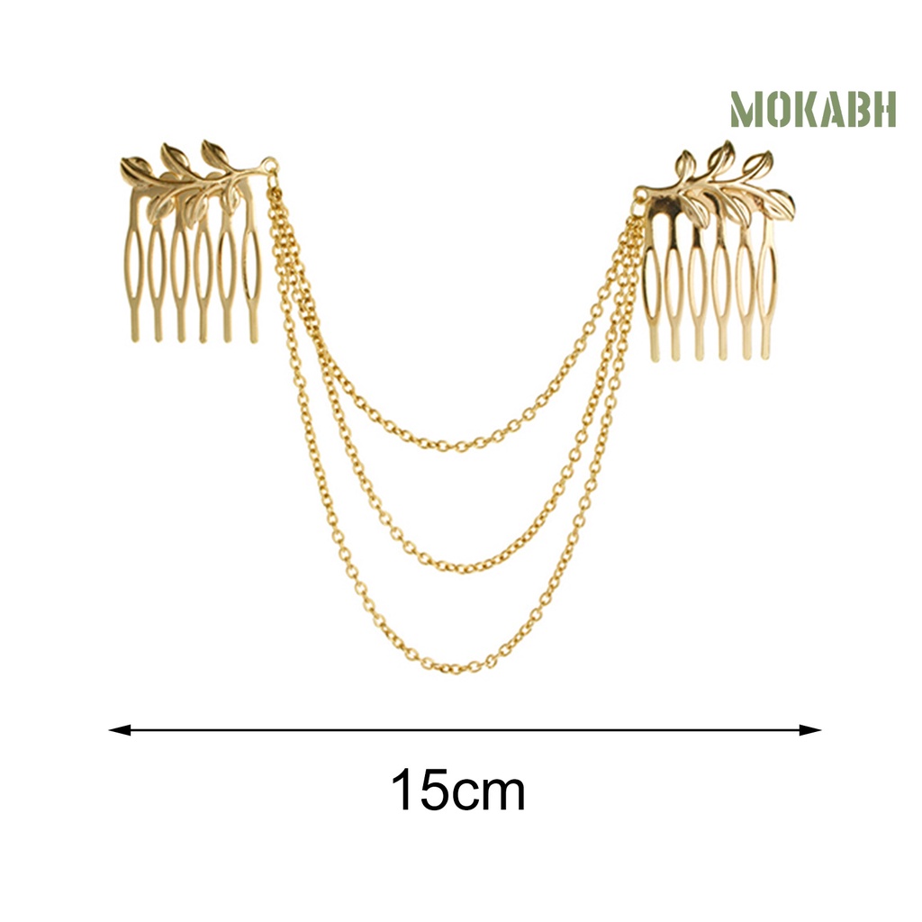 Băng Đô Cài Tóc Bằng Hợp Kim Hình Chiếc Lá Thanh Lịch Cho Nữ