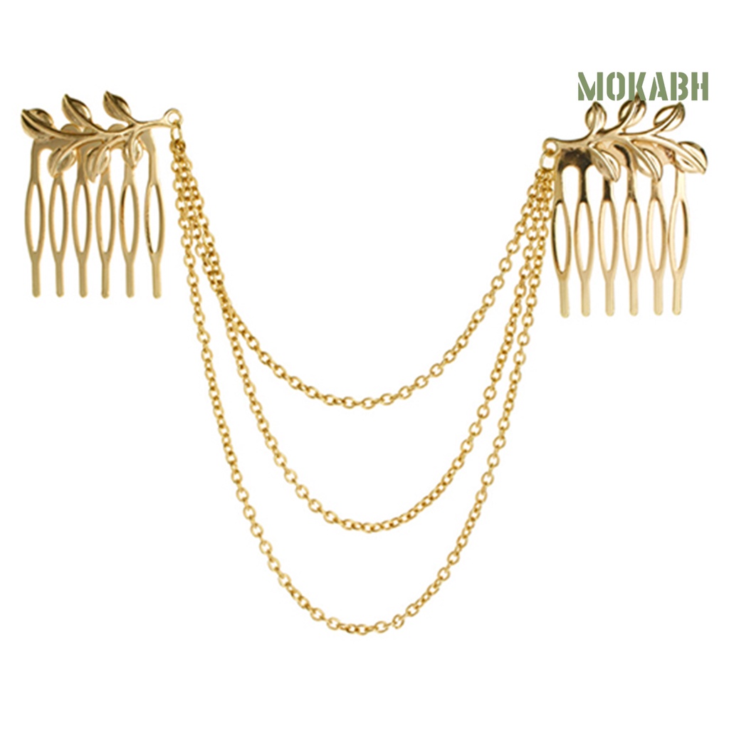 Băng Đô Cài Tóc Bằng Hợp Kim Hình Chiếc Lá Thanh Lịch Cho Nữ