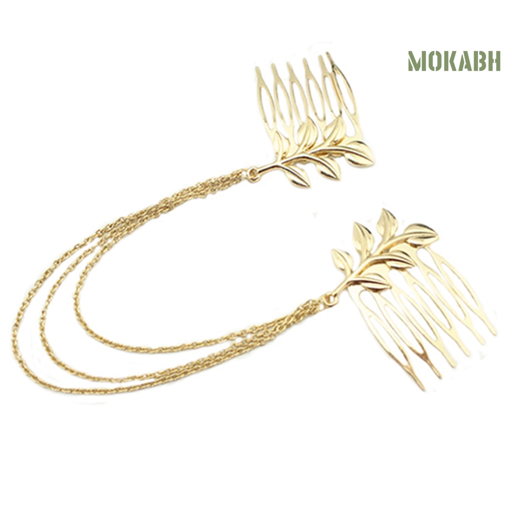 Băng Đô Cài Tóc Bằng Hợp Kim Hình Chiếc Lá Thanh Lịch Cho Nữ