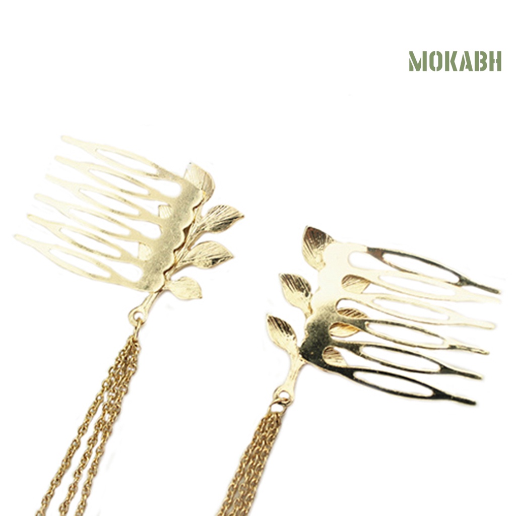 Băng Đô Cài Tóc Bằng Hợp Kim Hình Chiếc Lá Thanh Lịch Cho Nữ