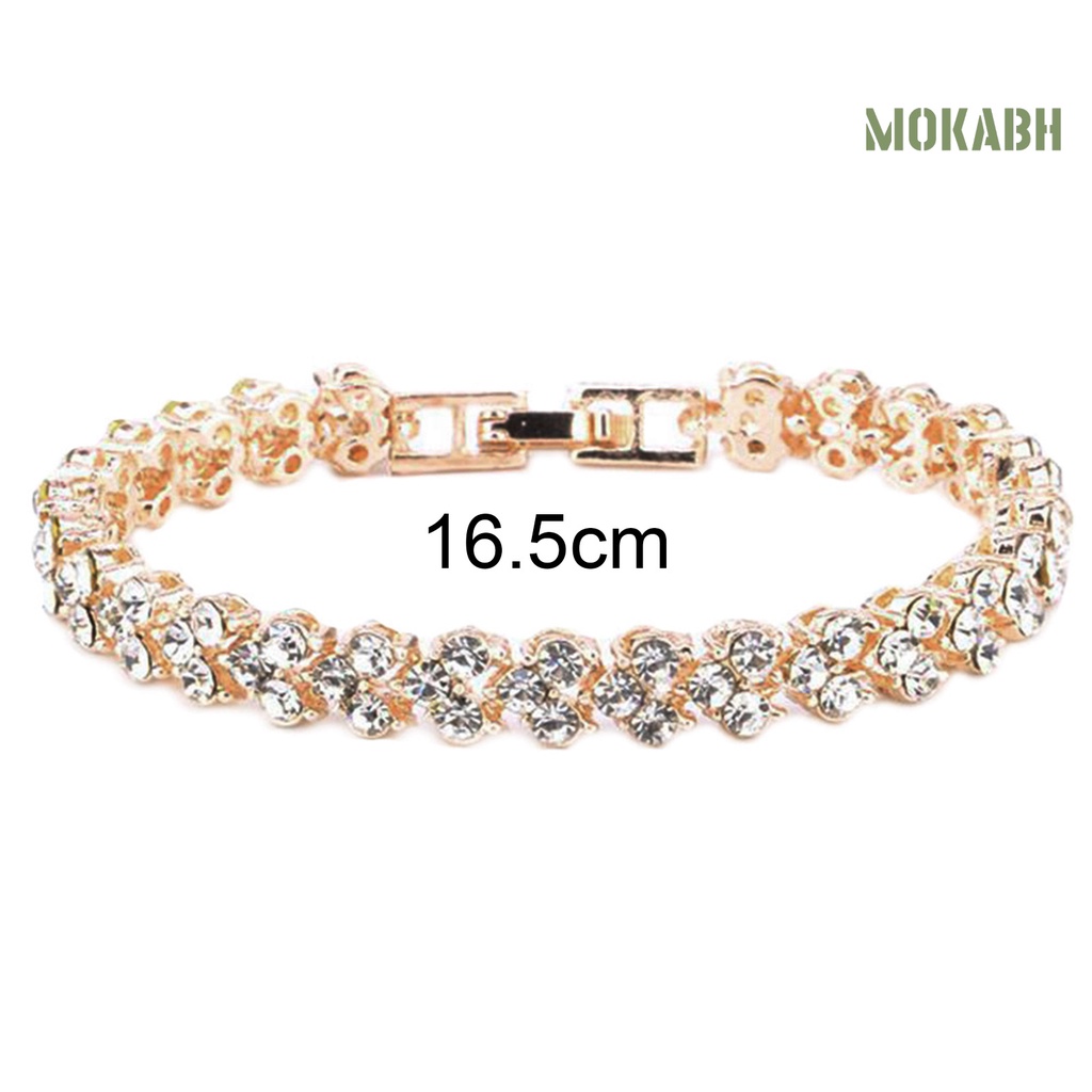 Vòng Tay Bạc Dạng Chuỗi Đính Đá Lấp Lánh Thời Trang Hàng Ngày