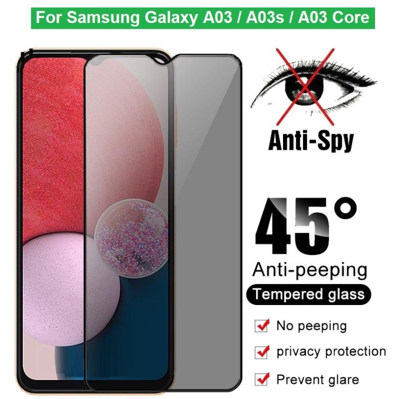 Cường lực chống nhìn trộm Samsung A03 A03s A03 Core (Full màn Full keo)