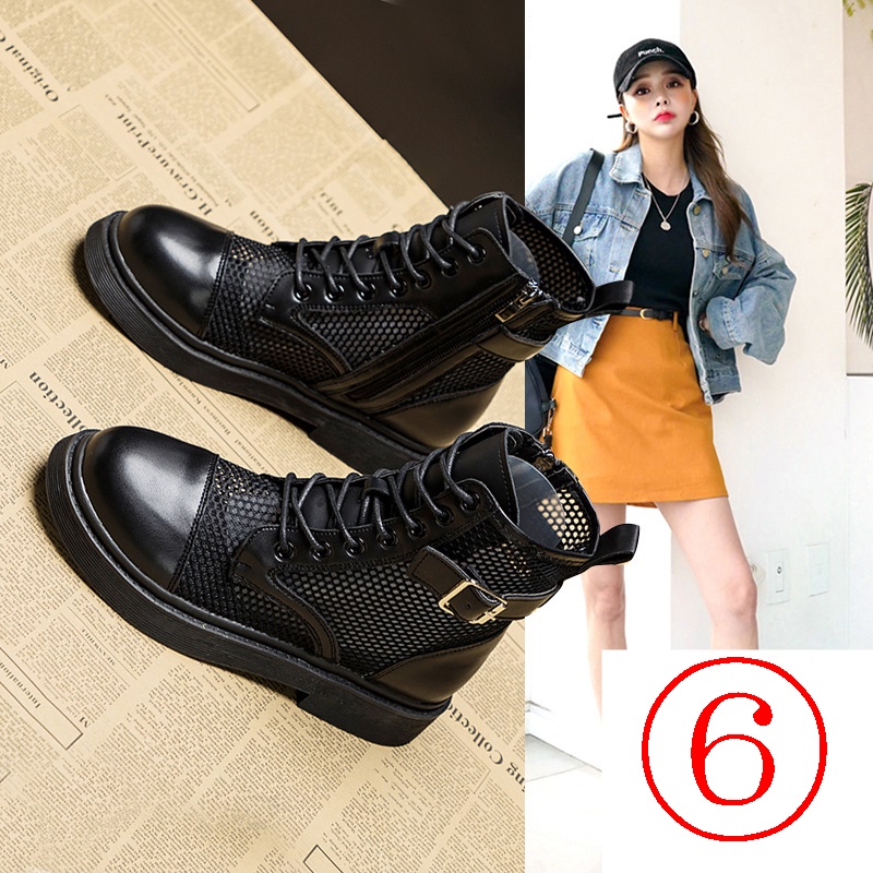 Giày Bốt Lưới Mỏng Thoáng Khí Thời Trang Hàn Quốc Mới 2023