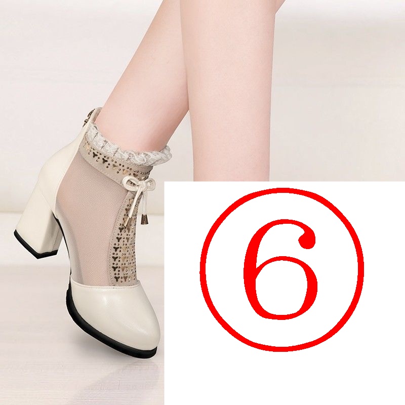 Giày Sandal Cao Gót Bằng Da Mềm Thời Trang Mùa Hè Hàn Quốc 2022 Cho Nữ