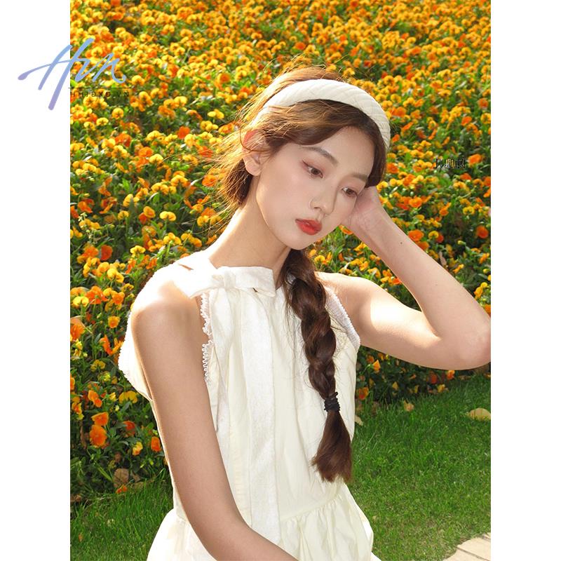 Đầm Dài Cổ Cao Cột Dây Nơ Thời Trang Mùa Hè Phong Cách Pháp Cho Nữ