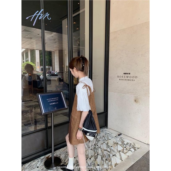 Áo Sơ Mi Trắng Tay Lửng Cổ Tròn Ngọt Ngào Dễ Phối Đồ Thời Trang Mùa Hè Cho Nữ