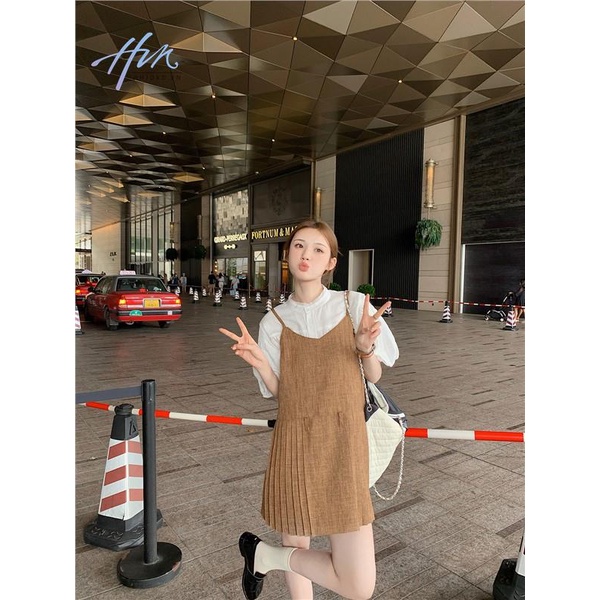 Áo Sơ Mi Trắng Tay Lửng Cổ Tròn Ngọt Ngào Dễ Phối Đồ Thời Trang Mùa Hè Cho Nữ