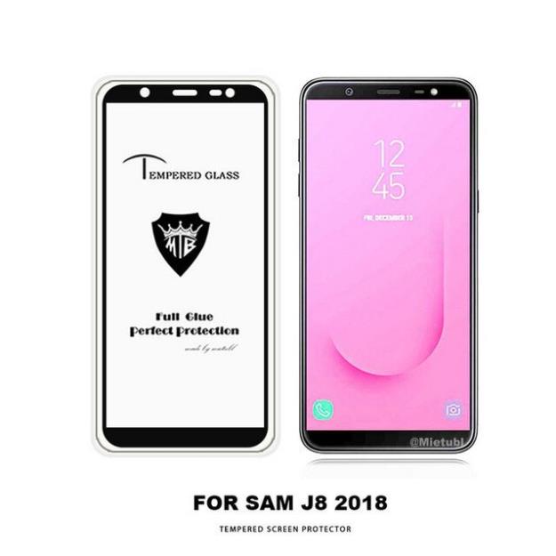 Kính cường lực Samsung J8 2018 Đen (Full màn, Full keo)