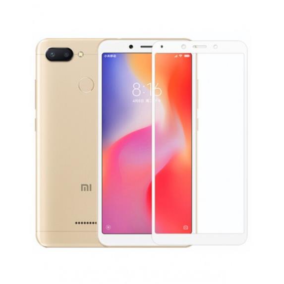 Kính cường lực Full màn Xiaomi Redmi 6 / Redmi 6A Trắng (Full keo)