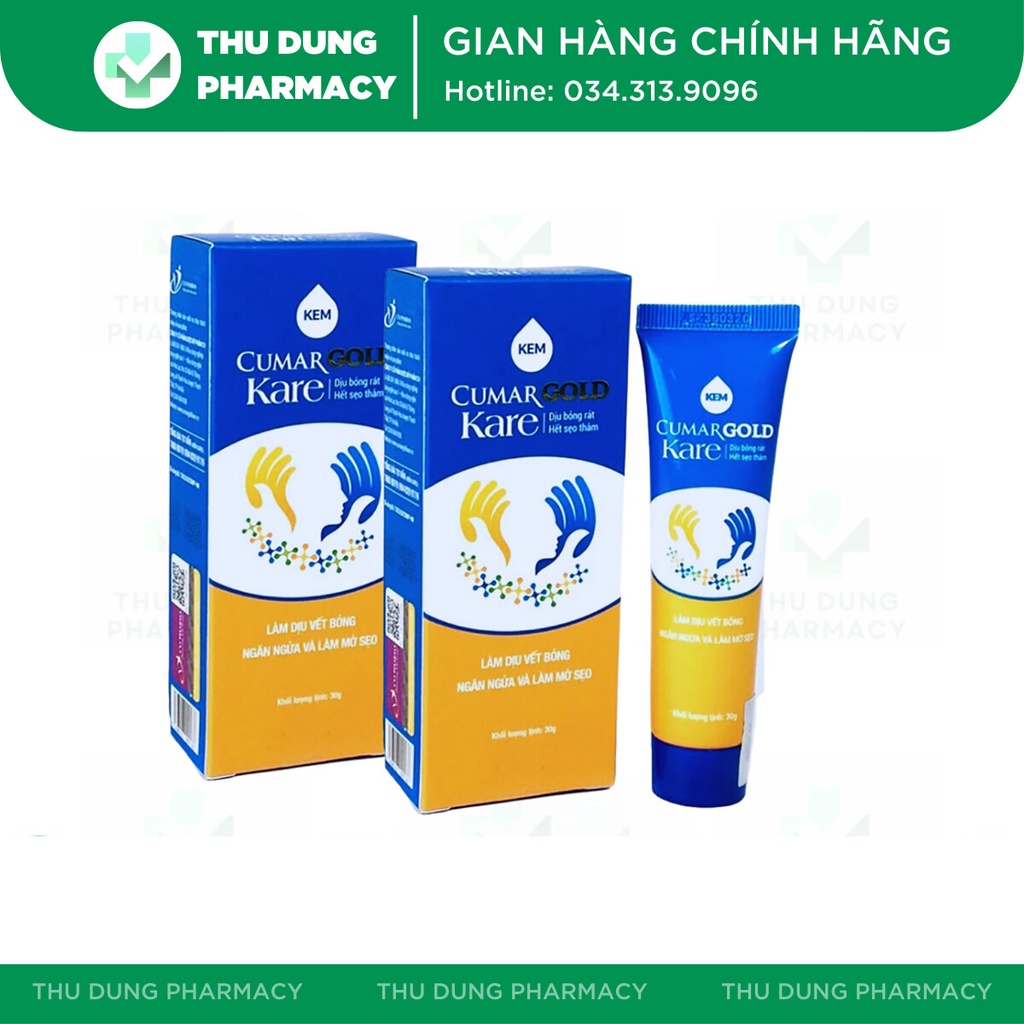 Kem bôi bỏng Cumargold Kare làm dịu vết bỏng, ngừa và mờ sẹo - Nhà thuốc Thu Dung
