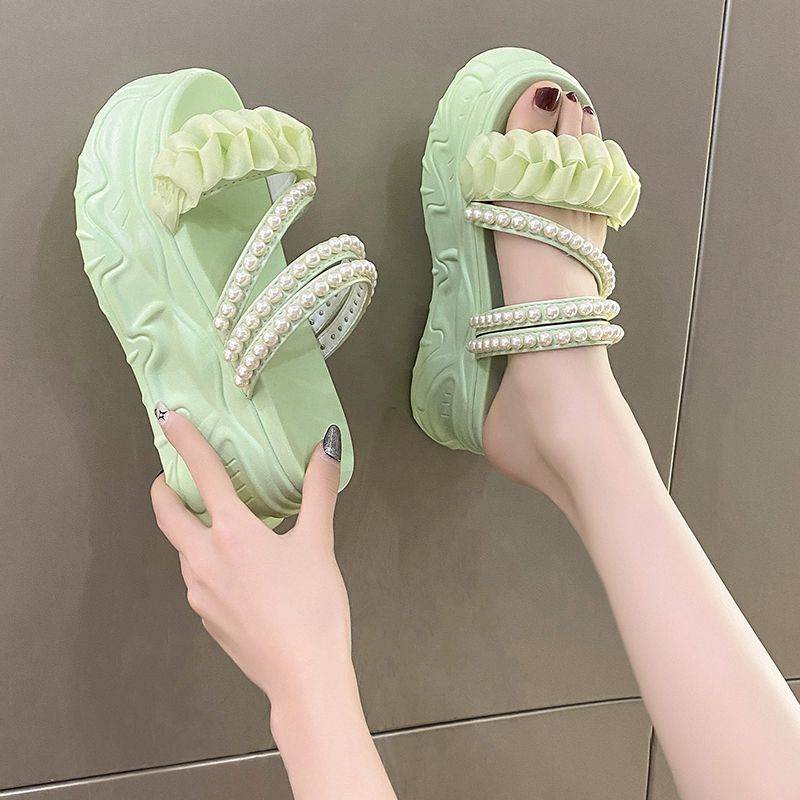 Dép Quai Ngang Đế Dày Thời Trang Mùa Hè Hàng Mới Dành Cho Bạn Nữ