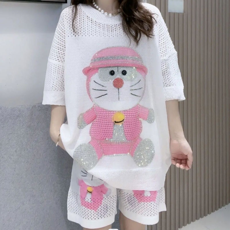 Áo Thun Tay Ngắn In Hình Mèo Tinkerbell Phong Cách Hàn Quốc Thời Trang Mùa Hè Cho Nữ