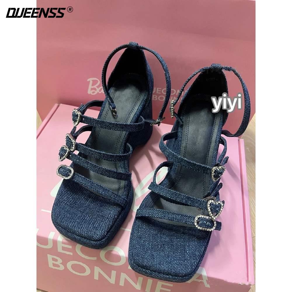 Sandal Cao Gót Đế Xuồng Dày Dặn Phong Cách Thời Trang Mới 2023 Dành Cho Nữ