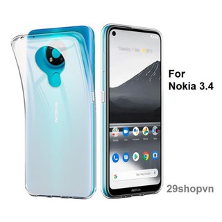 Ốp Nokia 3.4 dẻo trong suốt (Loại A đẹp)