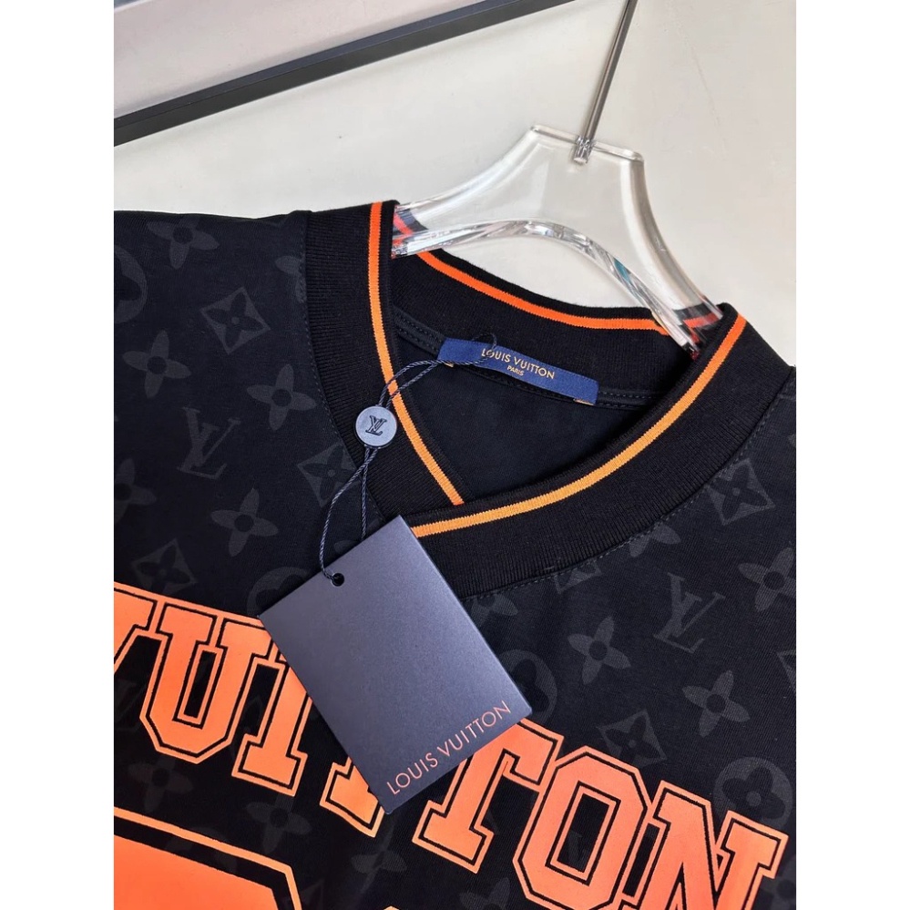 ÁO THUN LOUIS VUITON SPORTY 00 , ÁO THUN LV ĐEN CAM NAM NỮ UNISEX