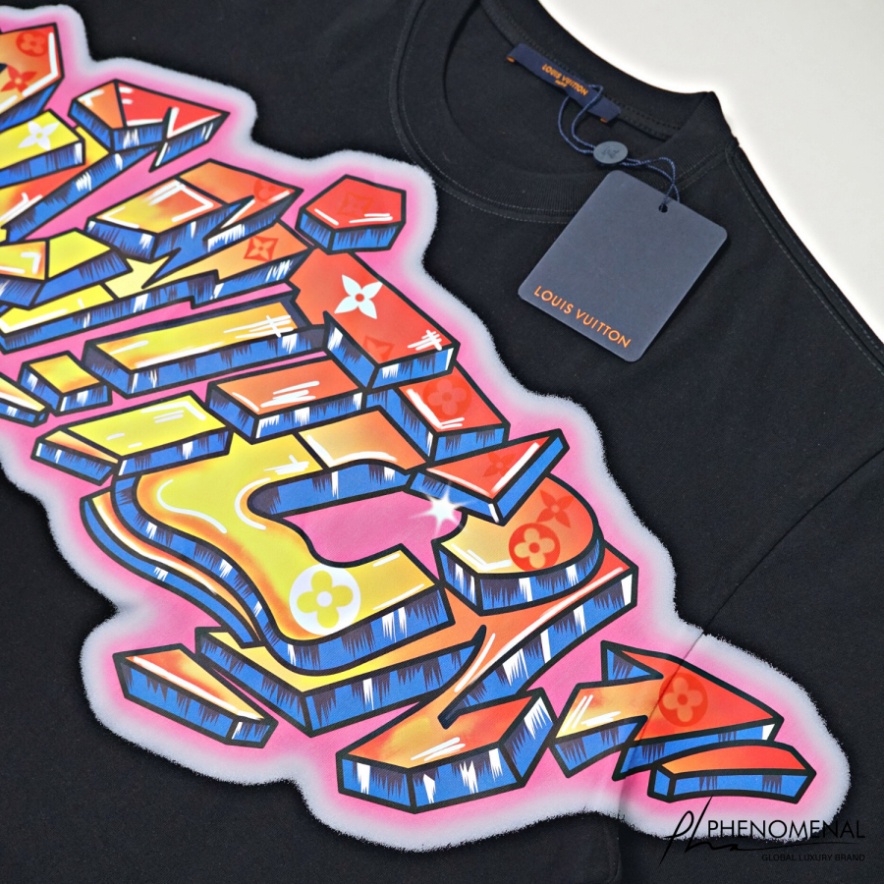Áo thun LV Graffiti loại Best - Chất 100%cotton mịn dày 250GSM nặng trên 300gram
