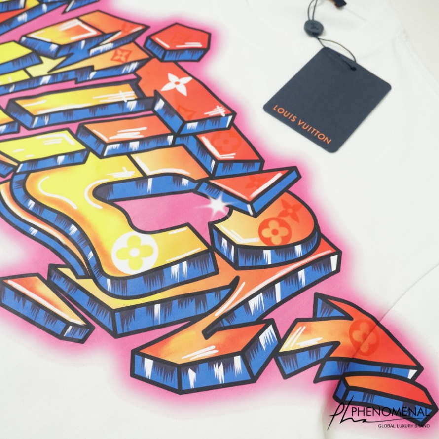 Áo thun LV Graffiti loại Best - Chất 100%cotton mịn dày 250GSM nặng trên 300gram