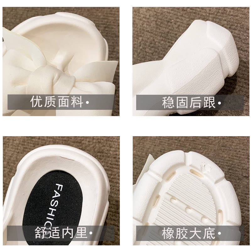 Dép Sandal Đế Dày Đính Nơ To Dễ Thương Thời Trang 2023 Cho Cặp Đôi