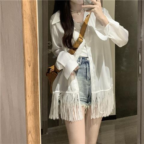 Áo Sơ Mi Chống Nắng Tay Dài Dáng Rộng Bằng Lụa Lạnh Mỏng Phong Cách Thời Trang Mùa Hè Mới 2023