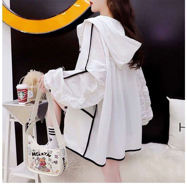 Áo Khoác Chống Nắng Mỏng Phong Cách Phương Tây Mùa Hè Kiểu Mới Có Size Lớn Dễ Phối Đồ Cho Nữ