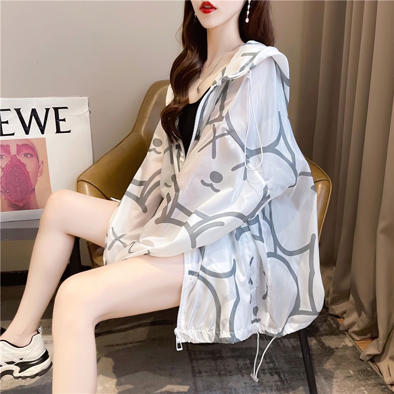 Áo Khoác Chống Nắng Dáng Rộng Thoáng Khí Phong Cách Hàn Quốc Thời Trang Mùa Hè Cho Nữ