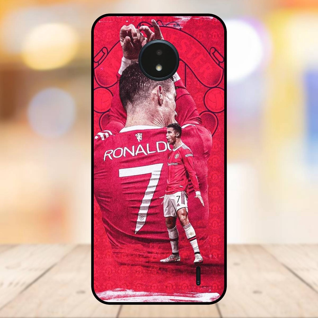 Ốp lưng điện thoại Nokia C10 viền đen Cristiano Ronaldo MU Manchester United CR7