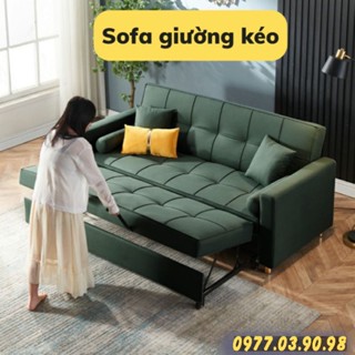 Ghế sofa Giường  kéo ra thành giường 1m9x1m9,  Giường sofa thông minh gấp gọn thành ghế đa năng cho phòng khách