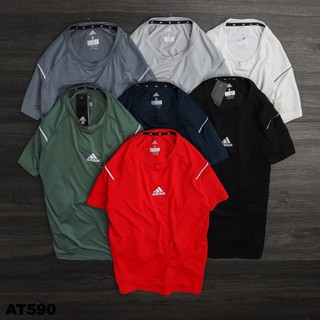 - áo thun thể thao nam adidas at590 chất co giãn 4 chiều thấm hút mồ hôi tốt
