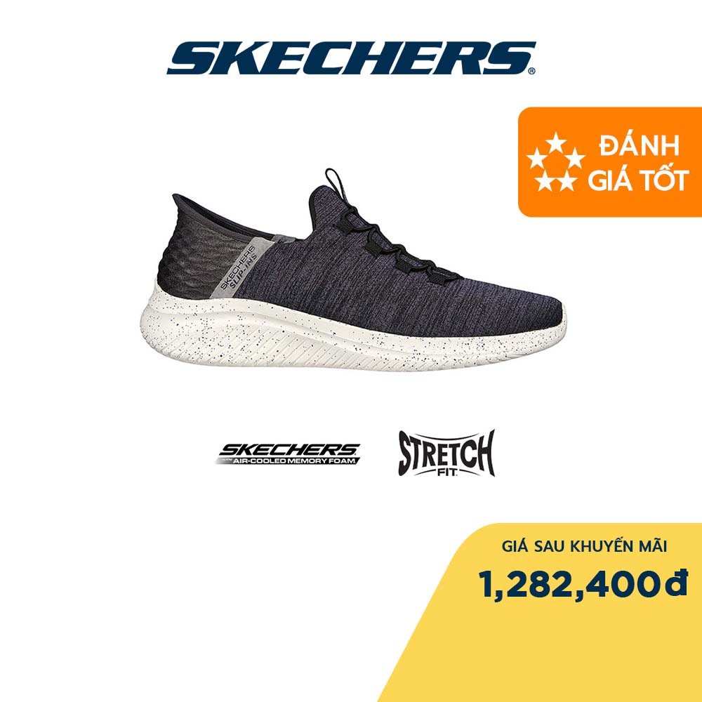 Skechers Nam Giày Thể Thao Đi Bộ Sport Ultra Flex 3.0 Right Away walking Air-Cooled Memory Foam Stretch Fit - 232452-BLK