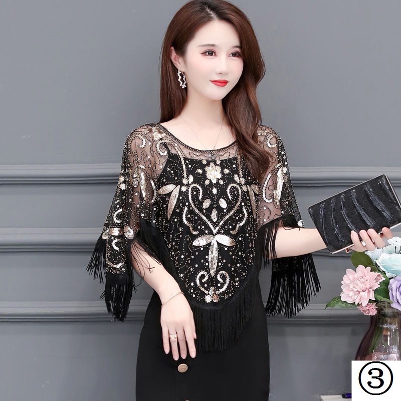 Áo Cánh Dơi Chống Nắng Phối Ren Lưới Thời Trang Mùa Hè Kiểu Mới Cho Nữ