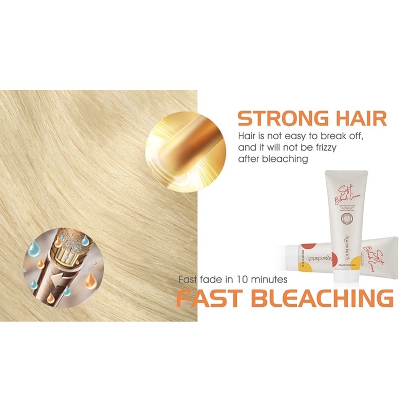 Kem tẩy tóc nâng tone Argandarich, nâng sáng đến 9 cấp độ kèm trợ tẩy