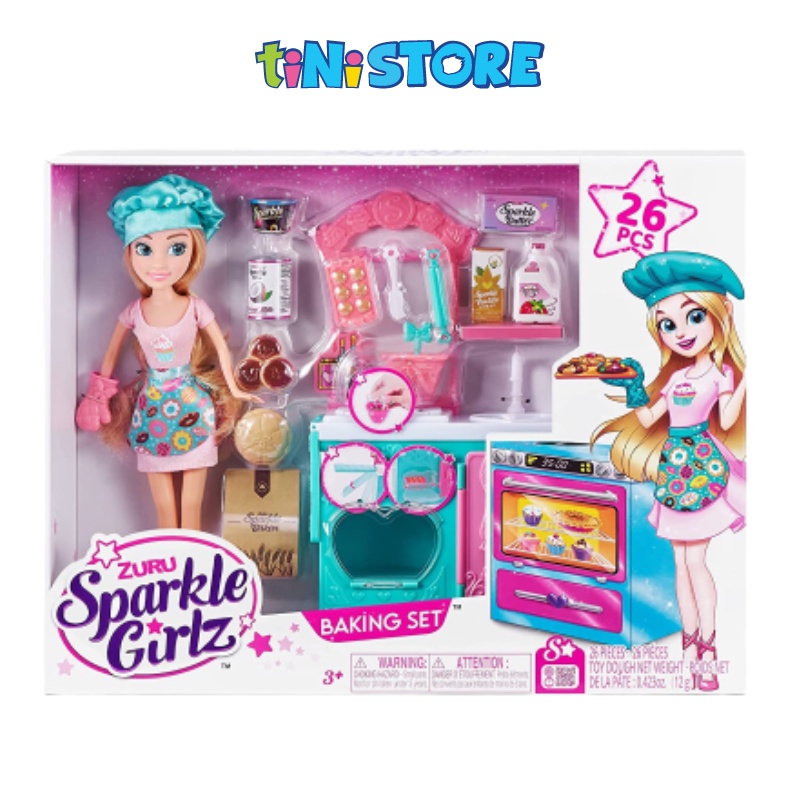 tiNiStore-Bộ đồ chơi búp bê làm bánh Sparkle Girlz 100183