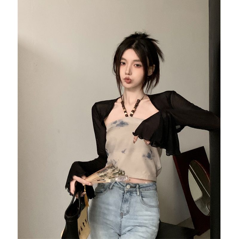 Hàng Mới Về Mới Áo Hai Dây Dáng Ngắn Phong Cách Trung Hoa Thời Trang Mùa Hè 2023 Cho Nữ