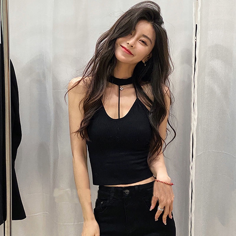 Hàng Mới Về Mới Áo Hai Dây Cổ Yếm Thiết Kế Ngọt Ngào Quyến Rũ Cho Nữ