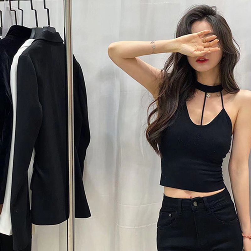 Hàng Mới Về Mới Áo Hai Dây Cổ Yếm Thiết Kế Ngọt Ngào Quyến Rũ Cho Nữ