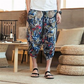 Việt Nam Thái Lan Malaysia Ấn Độ Nepal Quần Ống Rộng Bằng Vải Lanh cotton Dễ Dàng Nở In Hoa Cho6.9