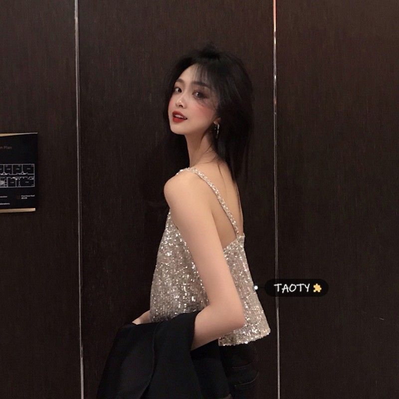 Hàng Mới Về Mới Áo Hai Dây Dáng Ngắn Thời Trang Mùa Hè Cho Nữ