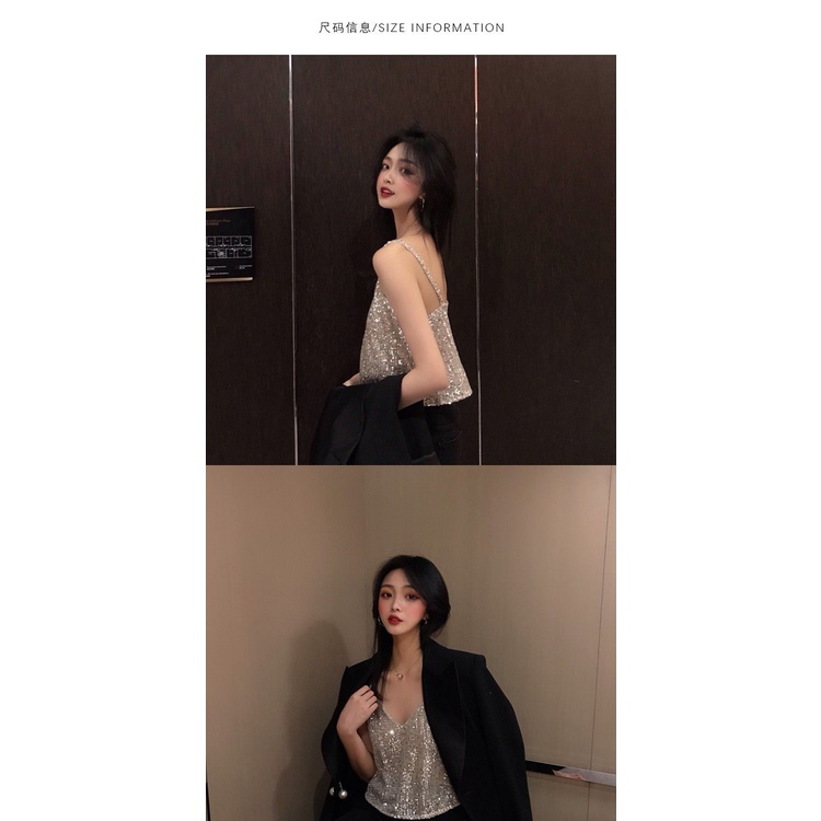 Hàng Mới Về Mới Áo Hai Dây Dáng Ngắn Thời Trang Mùa Hè Cho Nữ