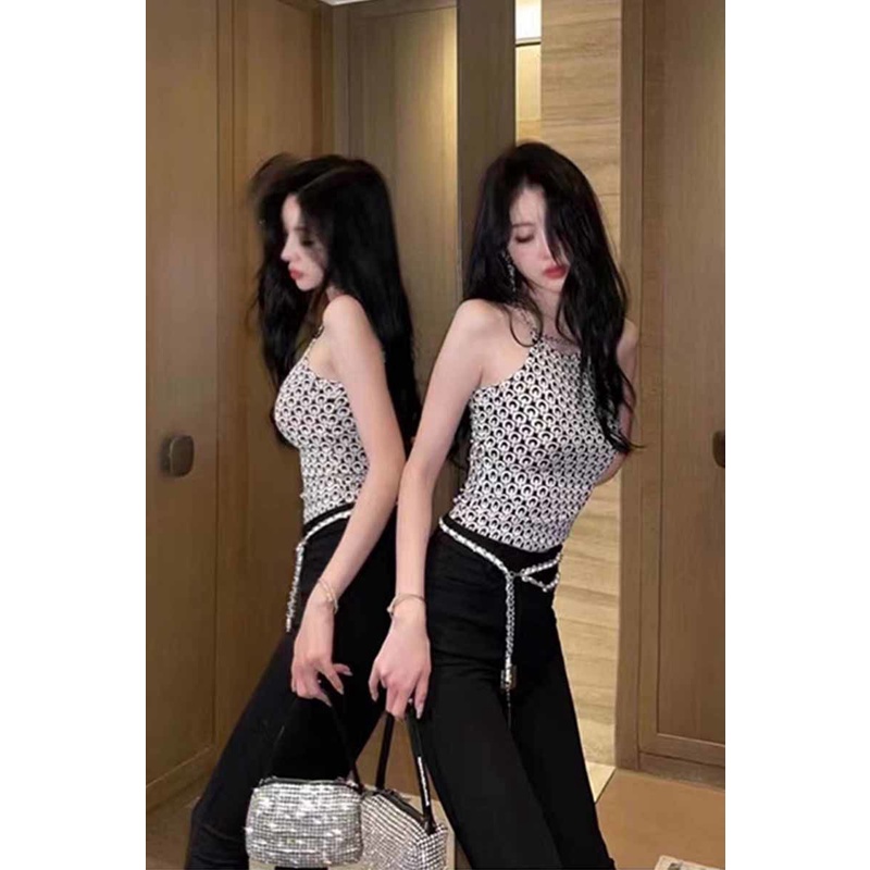 Hàng Mới Về Mới Áo Thun Hai Dây Dáng Ôm Thời Trang Mùa Hè 2023 Cho Nữ