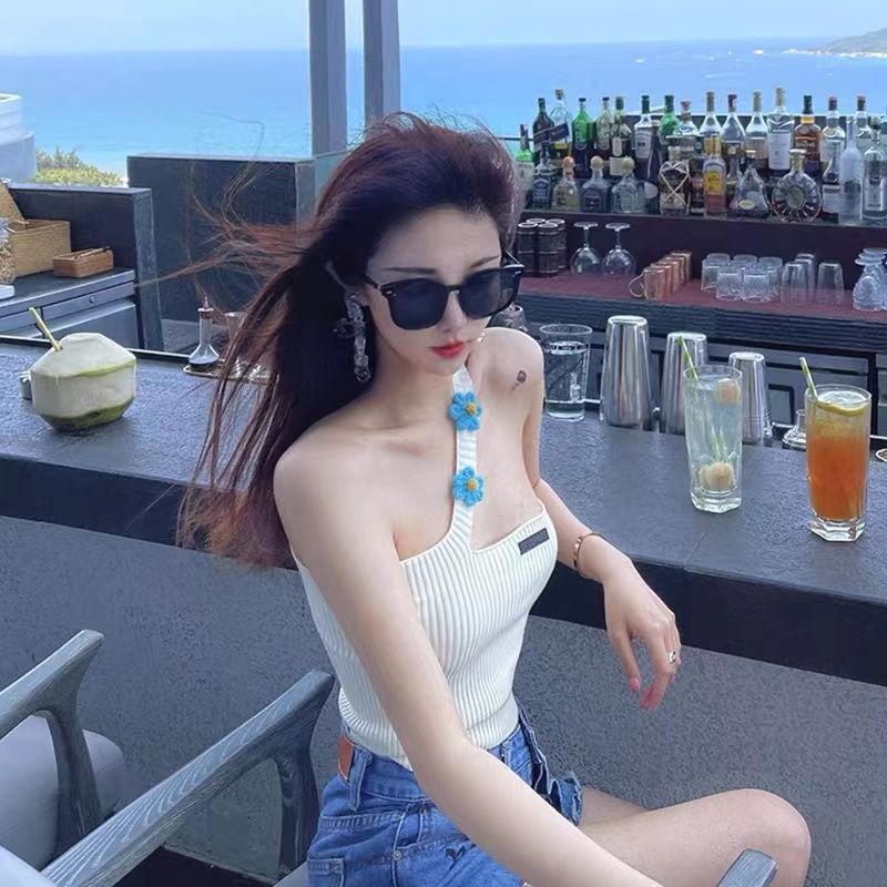 Hàng Mới Về Mới Đầm Lụa Dệt Kim Hai Dây Hở Vai Eo Hẹp Thời Trang Mùa Hè Chất Lượng Cao