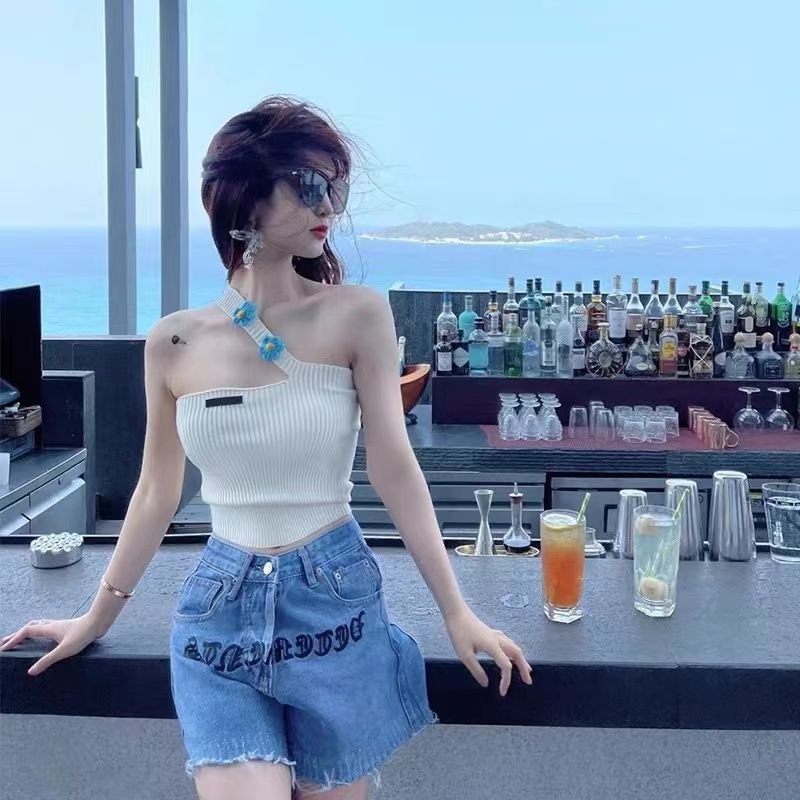 Hàng Mới Về Mới Đầm Lụa Dệt Kim Hai Dây Hở Vai Eo Hẹp Thời Trang Mùa Hè Chất Lượng Cao