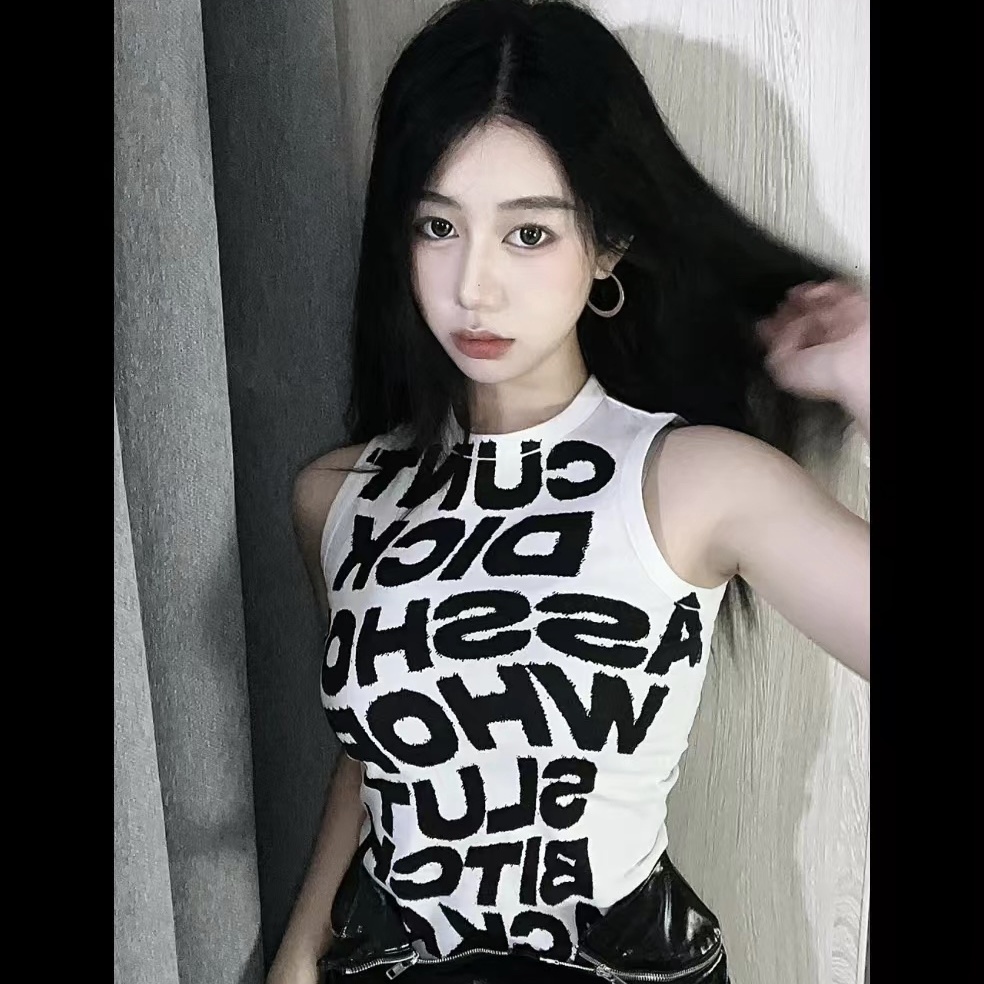 Hàng Mới Về Mới Áo Thun Không Tay In Họa Tiết Phong Cách Quyến Rũ Thanh Lịch Dành Cho Nữ