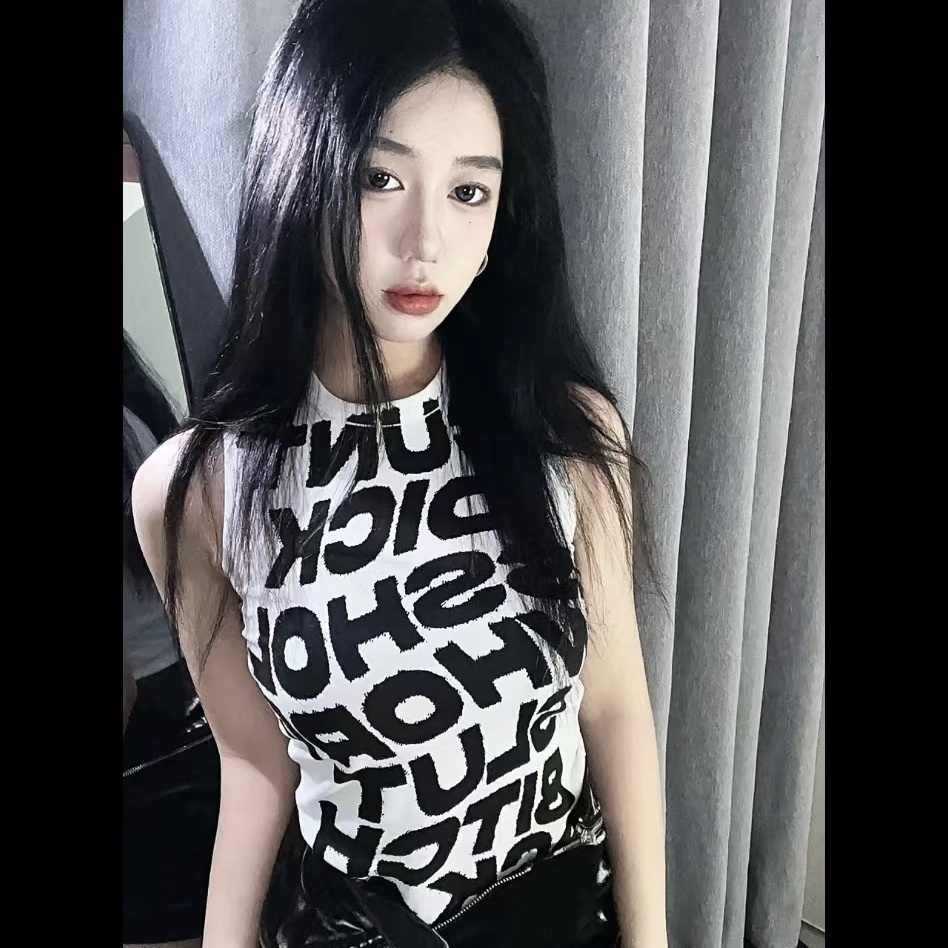 Hàng Mới Về Mới Áo Thun Không Tay In Họa Tiết Phong Cách Quyến Rũ Thanh Lịch Dành Cho Nữ