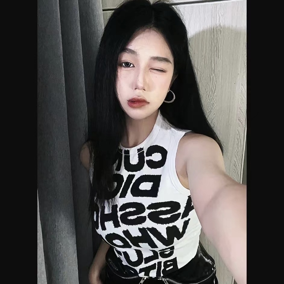 Hàng Mới Về Mới Áo Thun Không Tay In Họa Tiết Phong Cách Quyến Rũ Thanh Lịch Dành Cho Nữ