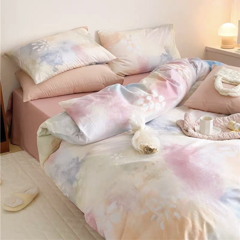 Bộ Chăn Ga Gối Cotton Living - 100% Cotton Hoạ Tiết